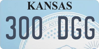 KS license plate 300DGG