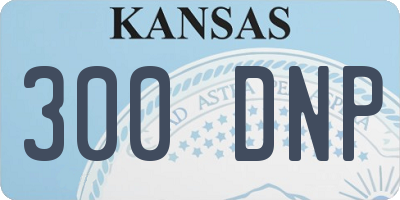 KS license plate 300DNP
