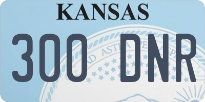 KS license plate 300DNR