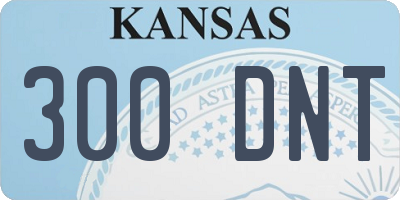 KS license plate 300DNT