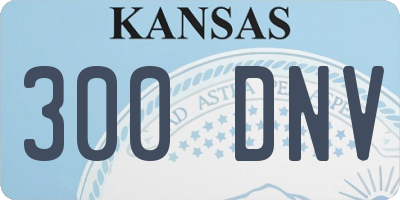 KS license plate 300DNV