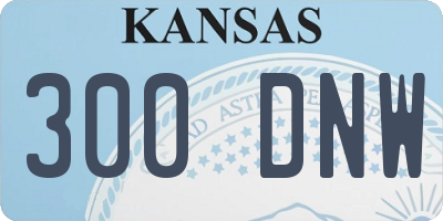 KS license plate 300DNW