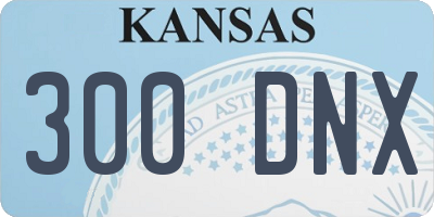 KS license plate 300DNX