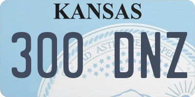 KS license plate 300DNZ