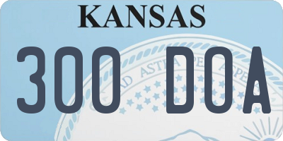 KS license plate 300DOA
