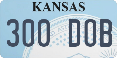 KS license plate 300DOB