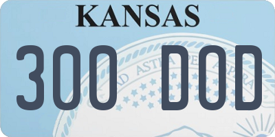 KS license plate 300DOD