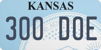 KS license plate 300DOE