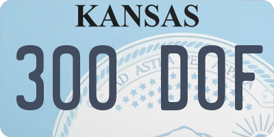 KS license plate 300DOF