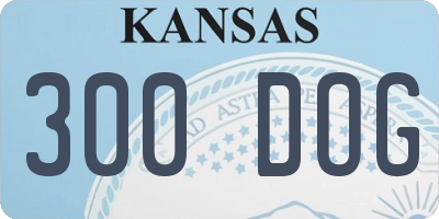 KS license plate 300DOG