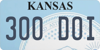 KS license plate 300DOI