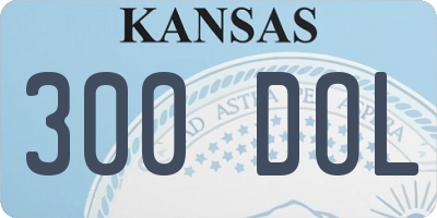 KS license plate 300DOL