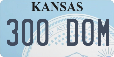 KS license plate 300DOM