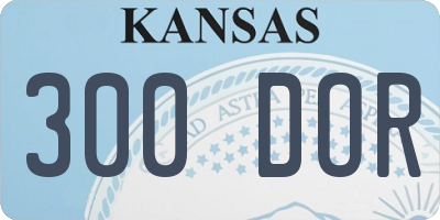 KS license plate 300DOR