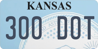 KS license plate 300DOT
