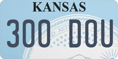 KS license plate 300DOU