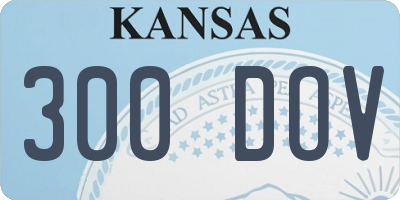 KS license plate 300DOV