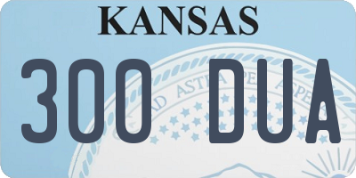 KS license plate 300DUA