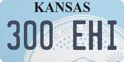 KS license plate 300EHI