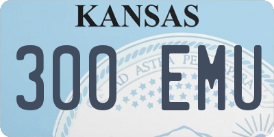 KS license plate 300EMU
