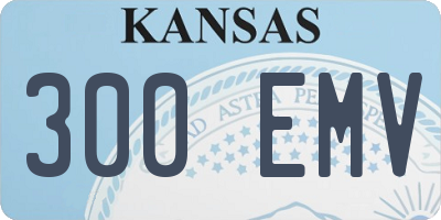 KS license plate 300EMV