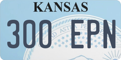 KS license plate 300EPN