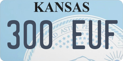 KS license plate 300EUF