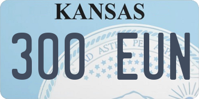 KS license plate 300EUN