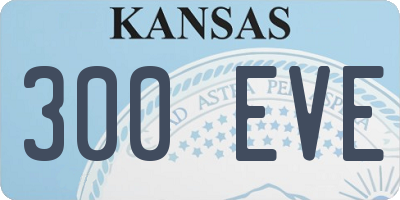 KS license plate 300EVE