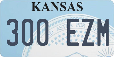 KS license plate 300EZM