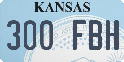 KS license plate 300FBH