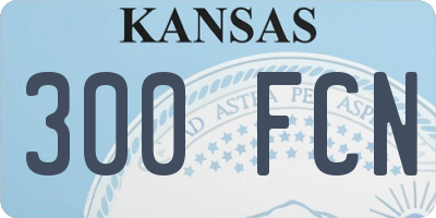 KS license plate 300FCN