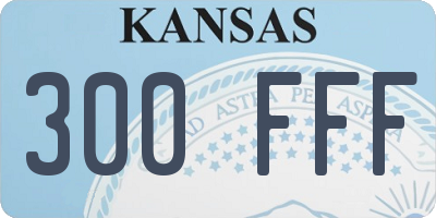 KS license plate 300FFF