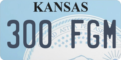 KS license plate 300FGM