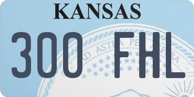 KS license plate 300FHL