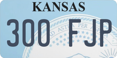 KS license plate 300FJP