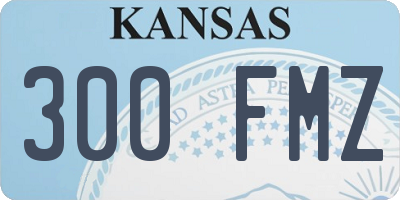 KS license plate 300FMZ