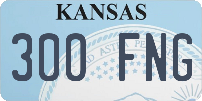 KS license plate 300FNG