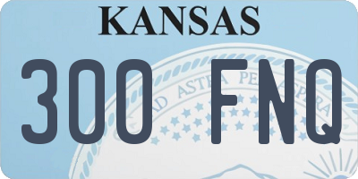 KS license plate 300FNQ