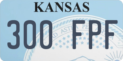 KS license plate 300FPF