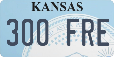 KS license plate 300FRE