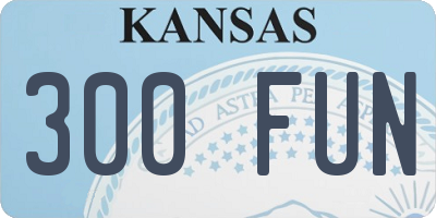 KS license plate 300FUN