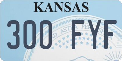 KS license plate 300FYF