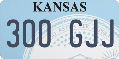 KS license plate 300GJJ