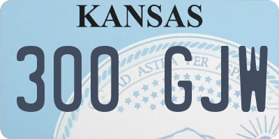 KS license plate 300GJW