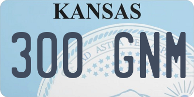 KS license plate 300GNM