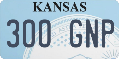KS license plate 300GNP