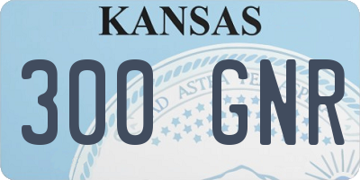 KS license plate 300GNR