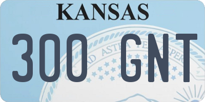 KS license plate 300GNT