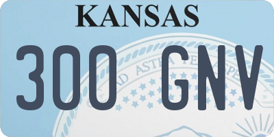 KS license plate 300GNV